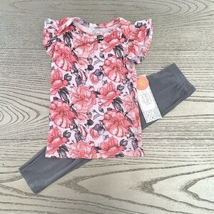 Vivi Floral Bodysuit 2-Piece Set - 3T